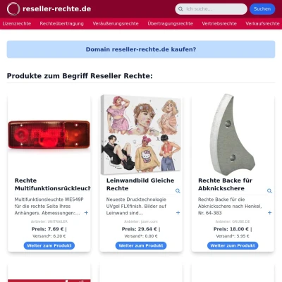 Screenshot reseller-rechte.de