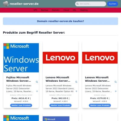 Screenshot reseller-server.de