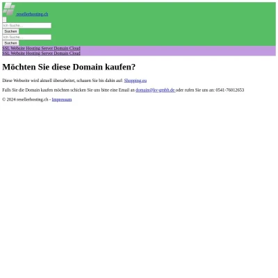 Screenshot resellerhosting.ch