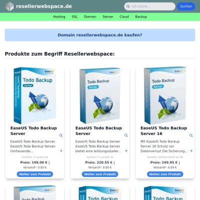 Screenshot resellerwebspace.de