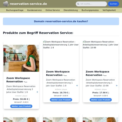 Screenshot reservation-service.de