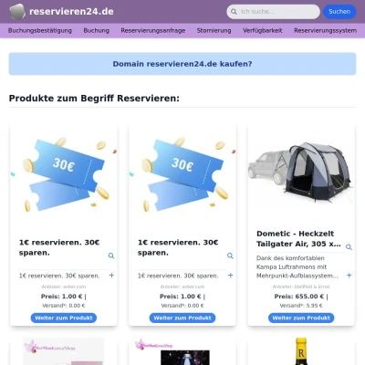 Screenshot reservieren24.de