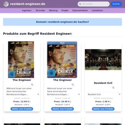 Screenshot resident-engineer.de