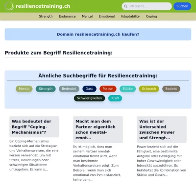 Screenshot resiliencetraining.ch