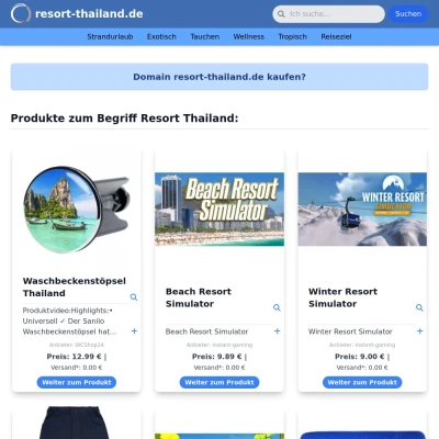 Screenshot resort-thailand.de