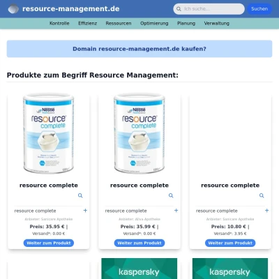 Screenshot resource-management.de