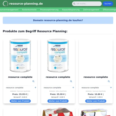 Screenshot resource-planning.de