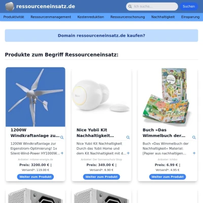 Screenshot ressourceneinsatz.de