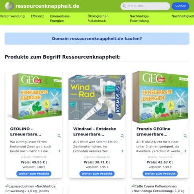 Screenshot ressourcenknappheit.de