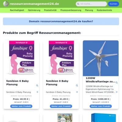 Screenshot ressourcenmanagement24.de