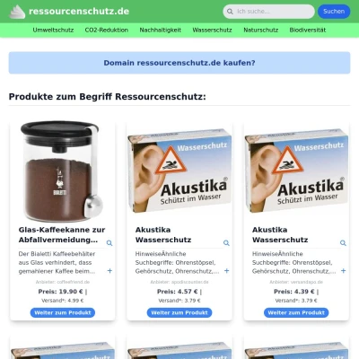 Screenshot ressourcenschutz.de