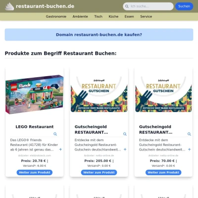 Screenshot restaurant-buchen.de