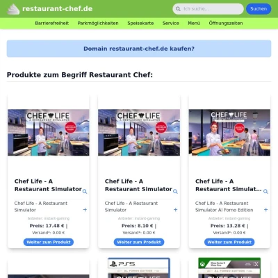 Screenshot restaurant-chef.de