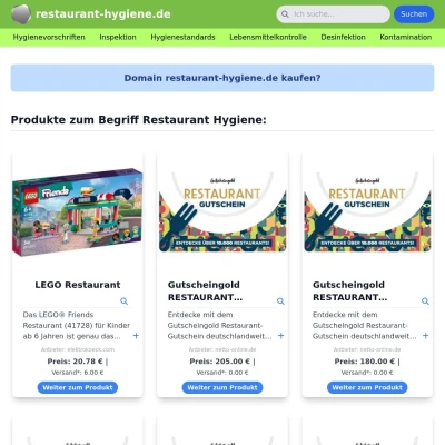 Screenshot restaurant-hygiene.de