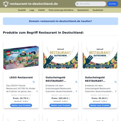 Screenshot restaurant-in-deutschland.de