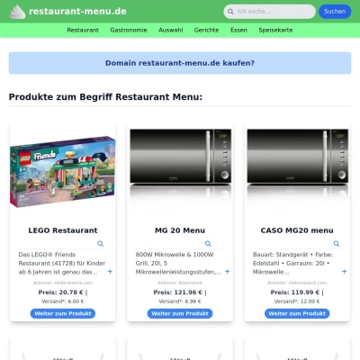 Screenshot restaurant-menu.de