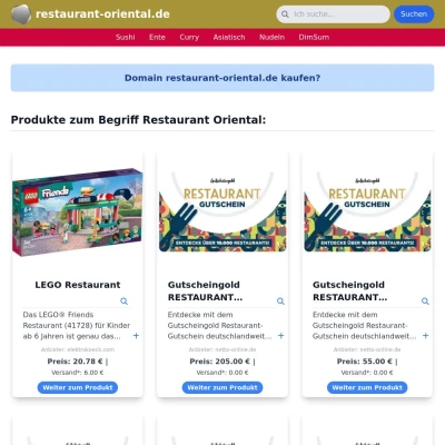 Screenshot restaurant-oriental.de