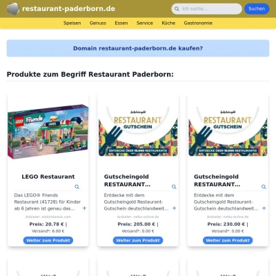 Screenshot restaurant-paderborn.de