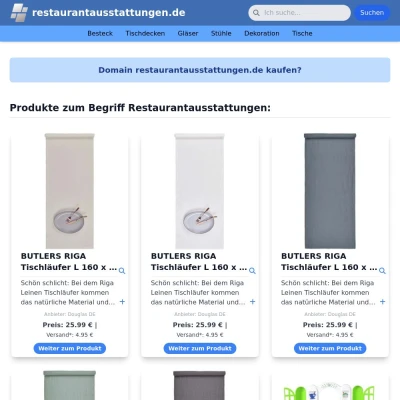 Screenshot restaurantausstattungen.de