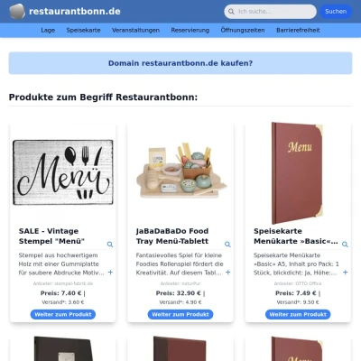 Screenshot restaurantbonn.de