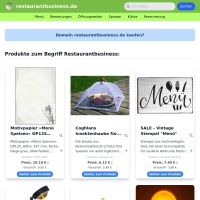 Screenshot restaurantbusiness.de