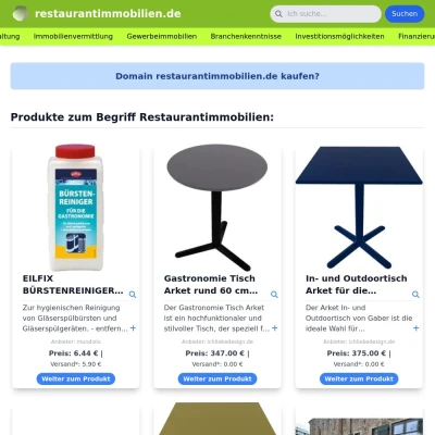 Screenshot restaurantimmobilien.de