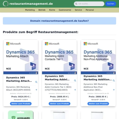 Screenshot restaurantmanagement.de
