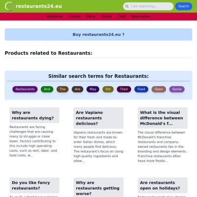 Screenshot restaurants24.eu