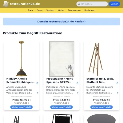 Screenshot restauration24.de