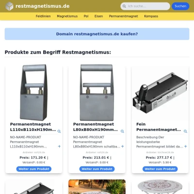 Screenshot restmagnetismus.de