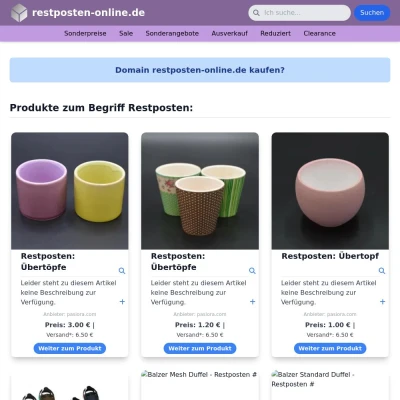 Screenshot restposten-online.de