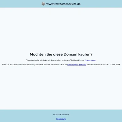 Screenshot restpostenbriefe.de