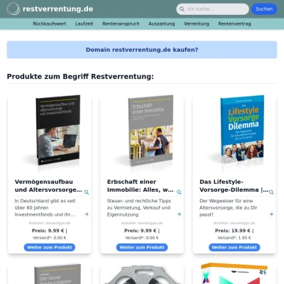 Screenshot restverrentung.de