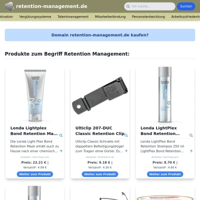 Screenshot retention-management.de
