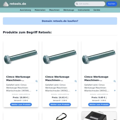 Screenshot retools.de