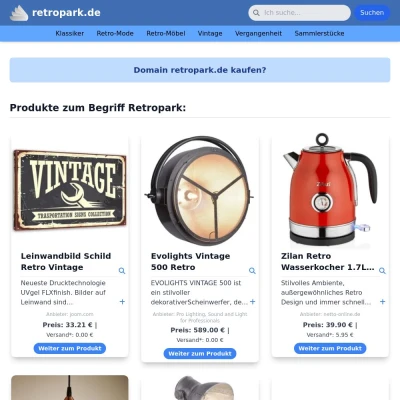Screenshot retropark.de