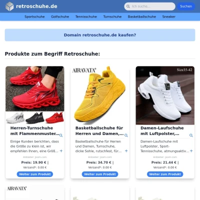 Screenshot retroschuhe.de