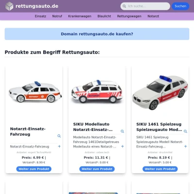 Screenshot rettungsauto.de