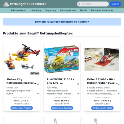 Screenshot rettungshelikopter.de