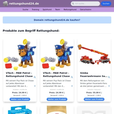 Screenshot rettungshund24.de