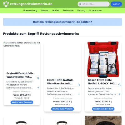 Screenshot rettungsschwimmerin.de