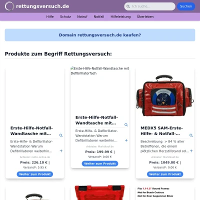 Screenshot rettungsversuch.de