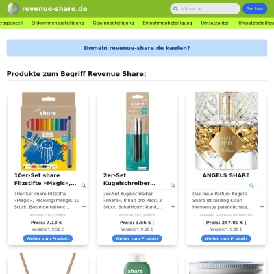 Screenshot revenue-share.de