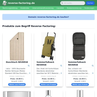 Screenshot reverse-factoring.de