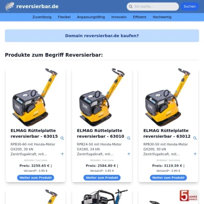 Screenshot reversierbar.de