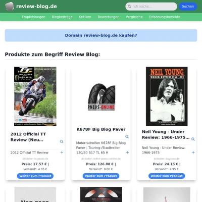 Screenshot review-blog.de