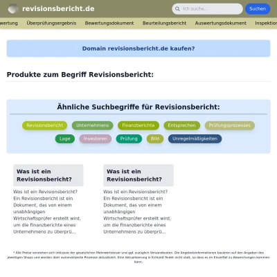 Screenshot revisionsbericht.de