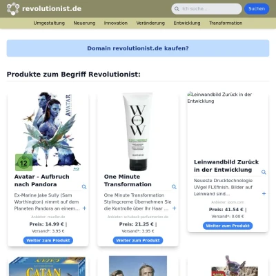 Screenshot revolutionist.de