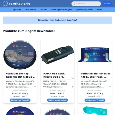 Screenshot rewritable.de