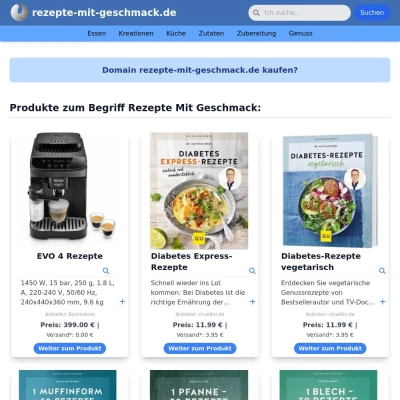 Screenshot rezepte-mit-geschmack.de
